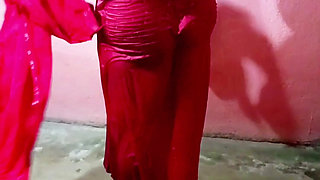 Saree Dropping After Bath Sfw