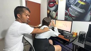 Pregnant Stepsister Stressed at Work Gets Hardcore Relief - Hindi Audio 4K