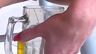 Slave Lets Piss on Him