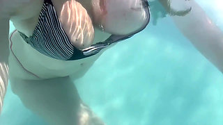 Artemisia Love Flashing Her Juicy Big Tits at the Pool