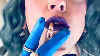Clad In Silver & Mittens & Rings Tina Snua Smoke A Supeking Ciggie