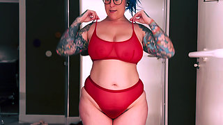 Curvy British MILF Tries On Sexy SHEIN Lingerie Tattooed & Busty PART TWO