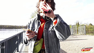 German Scout - Crazy Anal and Rimjob Casting Fuck with French Skinny Tattoo Model Lena Fire