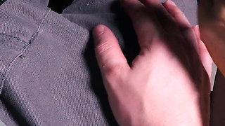 Naughty Students Risky Handjob Under the Desk During Class