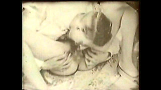 Hot Blonde MILF Sucks and Fucks a Big Vintage Cock (black and White Porn)