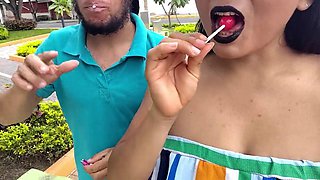 Park Encounter Leads to Passionate Home Date: Busty Latina Fucks Mature Stranger on a Chair