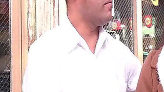 Public Plaza Kiss Addict Begs for More Keeps Kissing on the Move Then Oral and Mouth Finish
