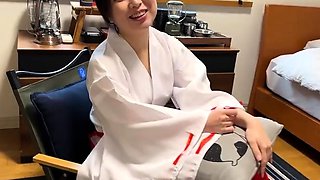 Japanese teen an himeno in black lingerie