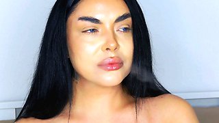 Beautiful Brunette Smoking Fetish Tease - Softcore Seduction