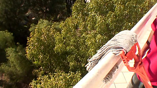 Hot milf with big tits gets a big facial