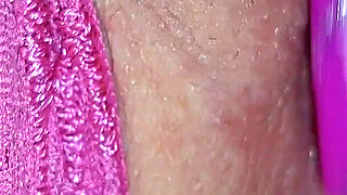 Busty Pink-haired Mature Babe Fingers Wet Pussy to Orgasm