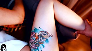 Amateur Blonde Blowjob handjob and cumshot