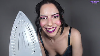 Mr. White Voice Is My Filthy Whore - Crazy Nymphomaniac Makes the Doctor Scream - Iron on Testicles - Extreme CBT POV