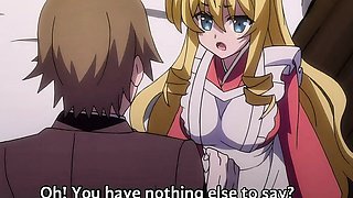 Blonde maid serves creamy morning ride in vintage uniform