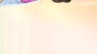 Hot Babe fucks a big dildo in her ass