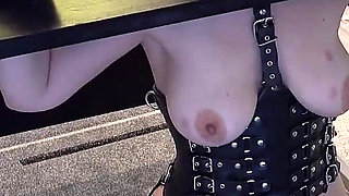 Slave Defenseless in the Pillory Driven to Orgasm on Sybian Part 2