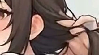 Waifu Secretary POV - Close-up Nylon Teasing & Sneaky Cunnilingus Play Warm up