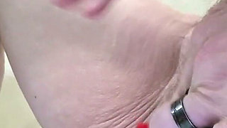 Cripplefreak4u Playing with Fucking Machine and Catheter Close up