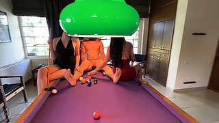 Emily Austin and pals in cfnm group sex