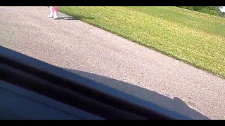 Old Man Picks up Cheerleading Teen at the Park and Gets Head