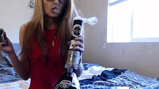 Blonde Teen In Solo Striptease Fun