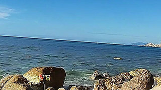 Strangers Caught My Wife Touching and Fucking My Big Cock on a Public Nude Beach - Real Amateur French - Misscreamy