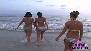 Three Hotties Get Naked on Their Beach Vacation