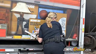 Horny Uniformed Cops Fuck a Black Studs Massive Cock in Steamy Police Reality Threesome for Wild