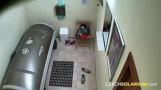 Czech Solarium 153: Young Woman Rubbing Her Pussy for the Third Time