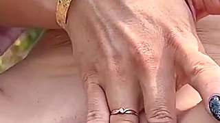 Huge Piss Fountain on My Soles - Motorbike Public Flashing