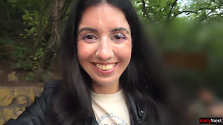 Crazy Cumwalk in Public Park Full of People - Public Blowjob Flashing
