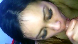 Filipina Amateur Sucks and Swallows Big Cock