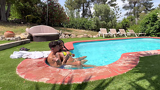 Voyeur Neighbor Watches Us Fuck in the Garden Pool