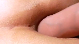 Closeup Anal of Cute Ass Pierced by Huge Dildo