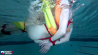 Bratty Lucy's Wet Punishment: Rope, Clamps & Noodles