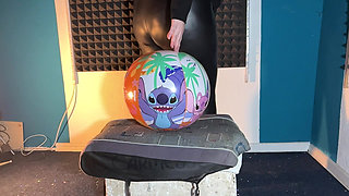 Lucy Sit Pops 12 50cm Customer Choosen Beach Balls in Shiny Black Pants! 2 Cameras with Slowmo