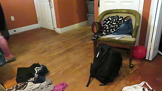 Naughty maid Brittney forgot her lipstick in car is made to go out