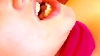 Redhead college teen Aurora ass banged by stepdad after getting good grades