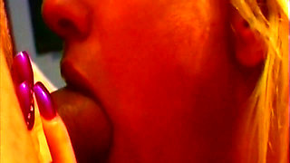 Blowjob and Handjob of Beautiful Blonde with Cum on Face