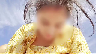 Hot beautiful village Teen girl riding on bf's big dick Fucking hard