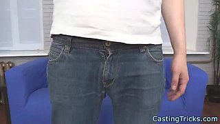 Gorgeous amateur screwed at fake casting