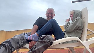 Accidental Blowjob - How Well the Neighbour Sucks, I Cum in Her