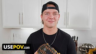 Stepson surprises step-mom for her b-day with breakfast in couch, foot massage& a good boner screwing