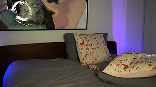 Katie amateur brunette girl toying pussy with a vibrator