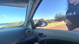 Maya gets in a stranger's car and they get fucked on the road