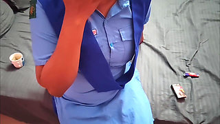 Bangladeshi girlfriend seduced her boyfriend while smoking and licked his balls part 1