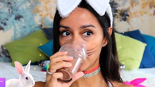 Shy brunette homemade amateur webcam teen