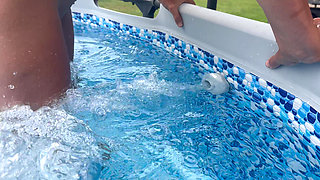 Massage jet in the pool