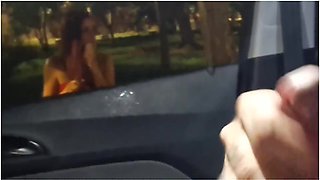 Risky Masturbation For A Redhead Who Was At The Bus Stop