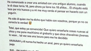 Mature teacher (48) on a bind fucks an ex-student (18) on her